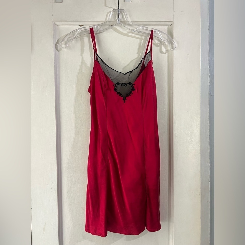 Victoria Secret Silk Gold Label Heart Lace Chemise S or P